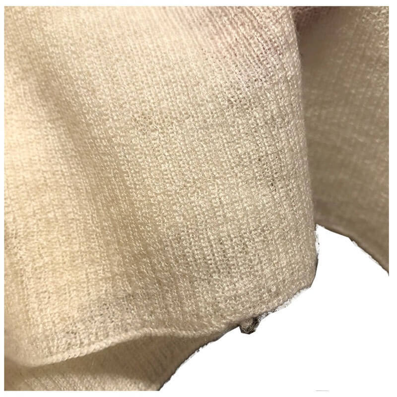 White Knitted 200s Cashmere Wrap