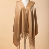 Load image into Gallery viewer, Camel Cashmere Wrap Blanket Scarf
