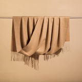 Load image into Gallery viewer, Camel Cashmere Wrap Blanket Scarf