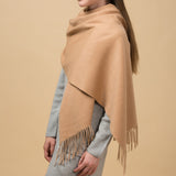 Load image into Gallery viewer, Camel Cashmere Wrap Blanket Scarf