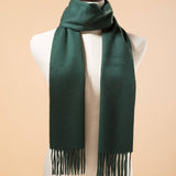Load image into Gallery viewer, Dark Green Cashmere Scarf