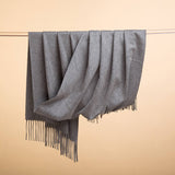 Load image into Gallery viewer, Grey Cashmere Wrap Blanket Scarf