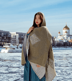 Charger l&#39;image dans la galerie, Écharpe à capuche à carreaux