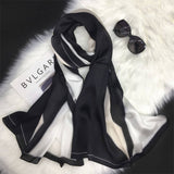 Charger l&#39;image dans la galerie, Grande écharpe en soie imprimée 70&quot; X 25&quot;