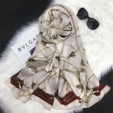 Charger l&#39;image dans la galerie, Grande écharpe en soie grise