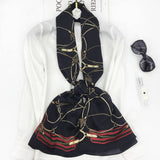 Charger l&#39;image dans la galerie, Grand foulard en soie noir 70&#39;&#39;