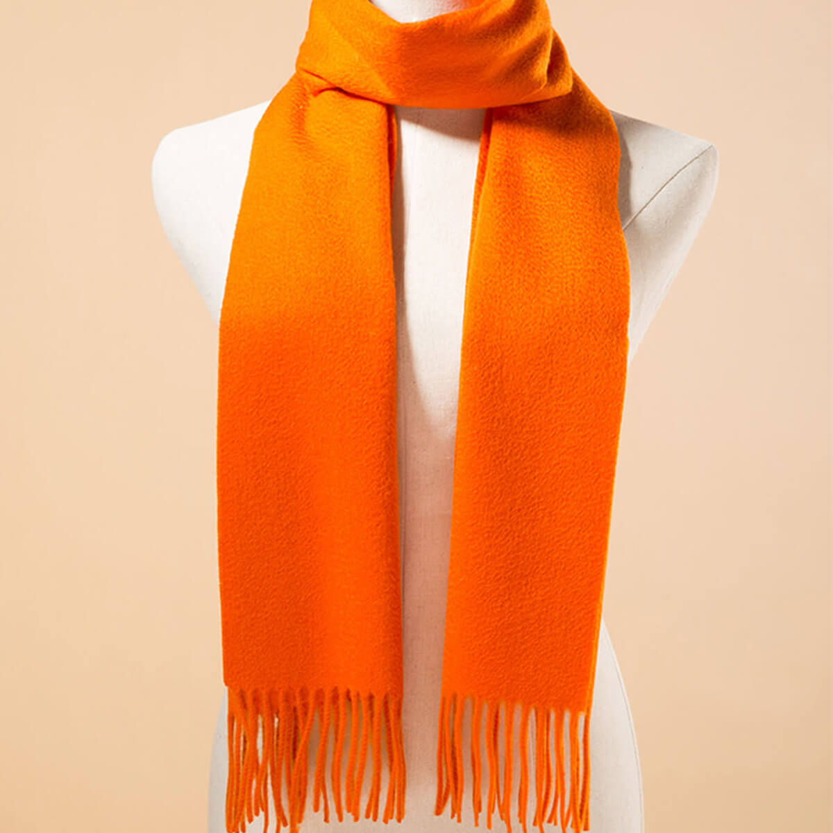 Men's Orange Cashmere Scarf