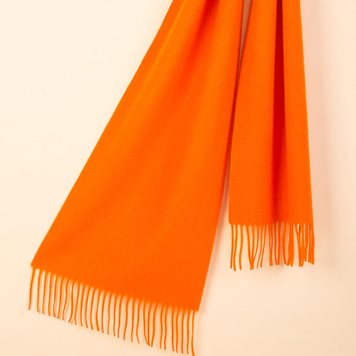 Men's Orange Cashmere Scarf