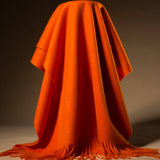 Load image into Gallery viewer, Orange Cashmere Wrap Blanket Scarf