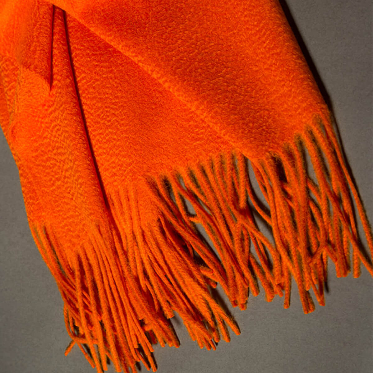 Men's Orange Cashmere Blanket Scarf