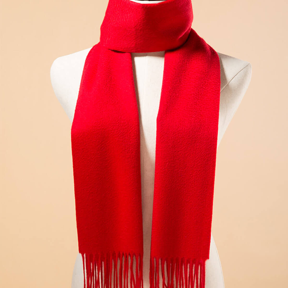 Men's Red Cashmere Scarf