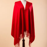 Load image into Gallery viewer, Red Cashmere Wrap Blanket Scarf