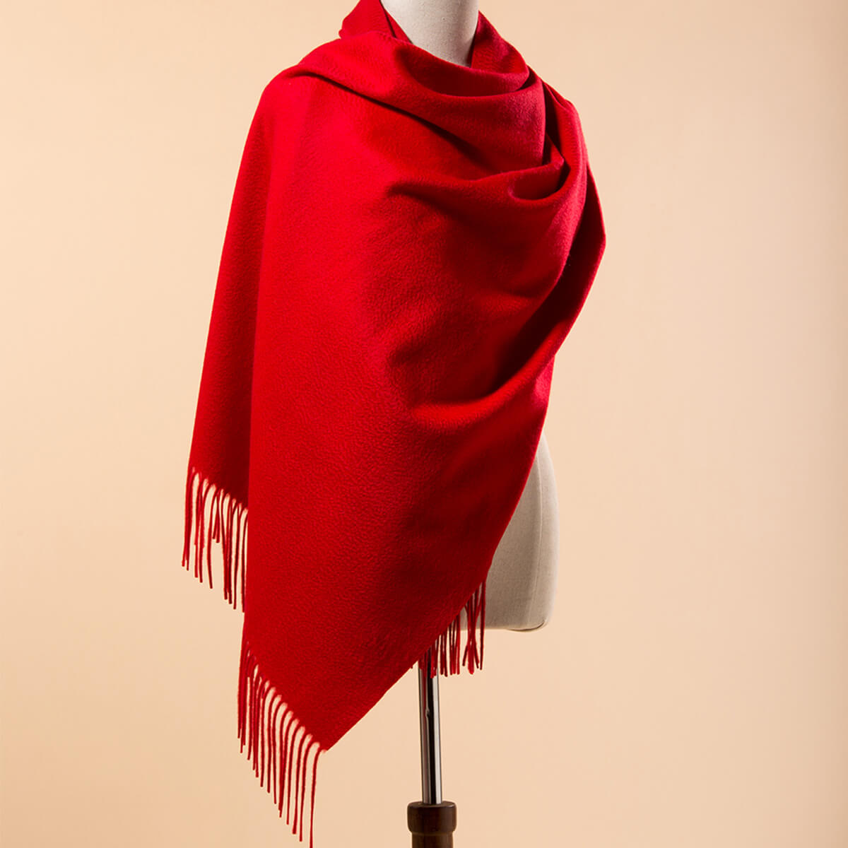 Men's  Red Cashmere Blanket Scarf