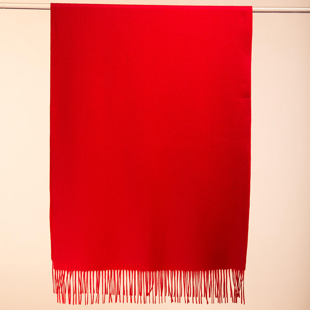 Men's  Red Cashmere Blanket Scarf