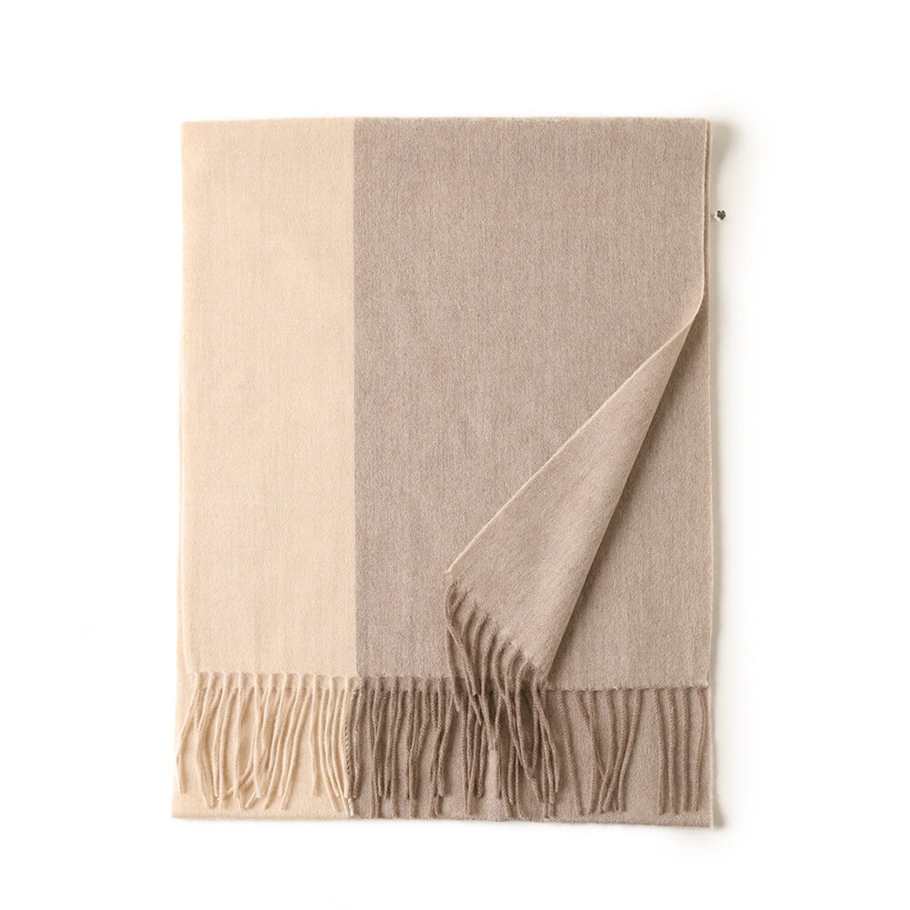 Pure Cashmere Panel Multicolor Scarf