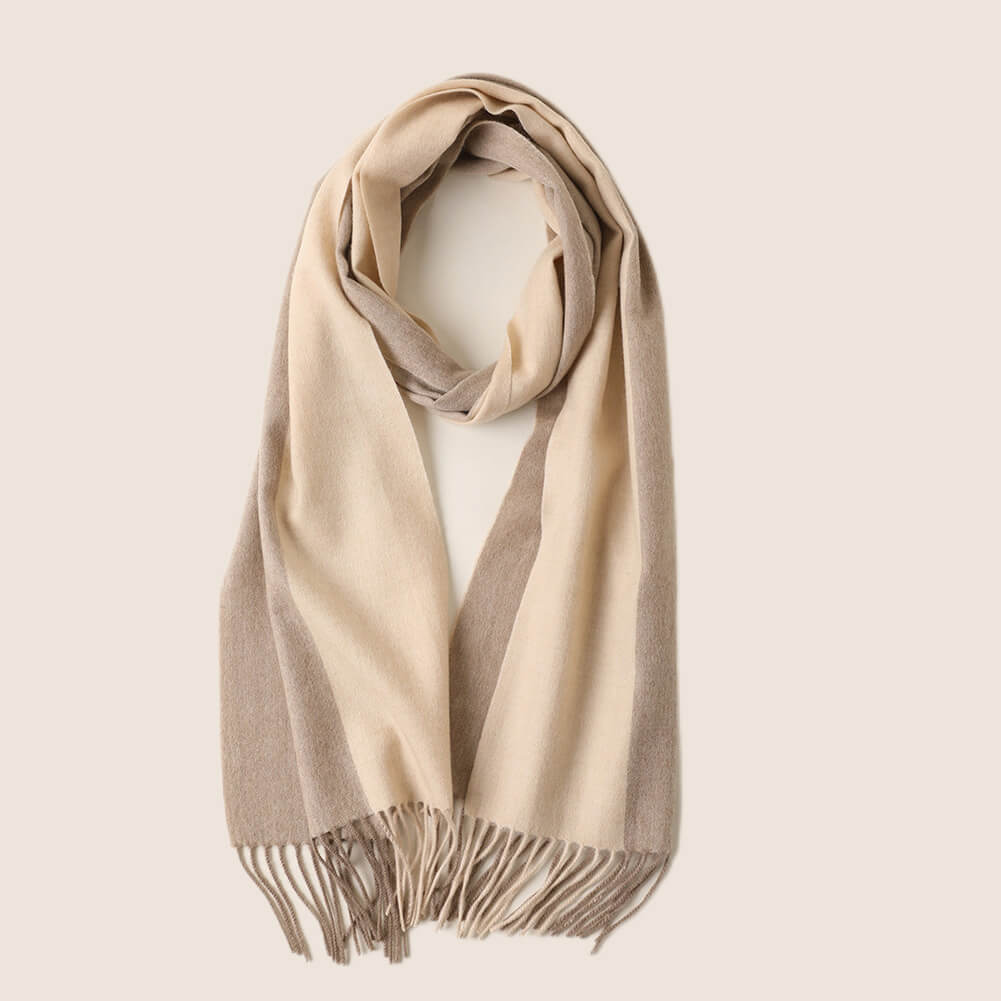 Pure Cashmere Panel Multicolor Scarf