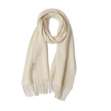 Charger l&#39;image dans la galerie, Écharpe à franges ondulées en cachemire Camel