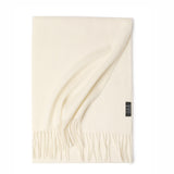 Charger l&#39;image dans la galerie, Écharpe à franges ondulées en cachemire Camel