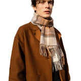 Charger l&#39;image dans la galerie, Écharpe à franges en cachemire camel