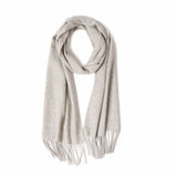 Load image into Gallery viewer, Grey Cashmere Water Ripple Fringe Scarf