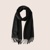 Load image into Gallery viewer, Black Pure Cashmere Panel Multicolor Scarf