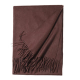 Cargar imagen en el visor de la galería, Chal con flecos ondulados de agua de cachemira roja