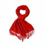 Load image into Gallery viewer, Red Cashmere Water Ripple Fringe Scarf