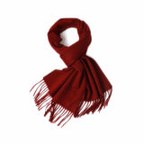 Load image into Gallery viewer, Red Cashmere Water Ripple Fringe Scarf