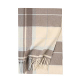 Load image into Gallery viewer, Pure Color Cashmere Plaid Fringe Scarf