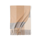 Charger l&#39;image dans la galerie, Écharpe à franges en cachemire camel