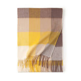 Load image into Gallery viewer, Pure Color Cashmere Plaid Fringe Scarf