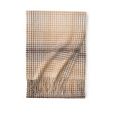 Load image into Gallery viewer, Pure Color Cashmere Plaid Fringe Scarf
