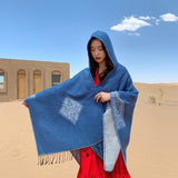 Charger l&#39;image dans la galerie, Écharpe à capuche à carreaux