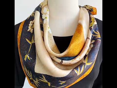 100% Pure Mulberry Silk Square Scarf - 12 momme