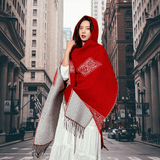 Charger l&#39;image dans la galerie, Écharpe à capuche à carreaux